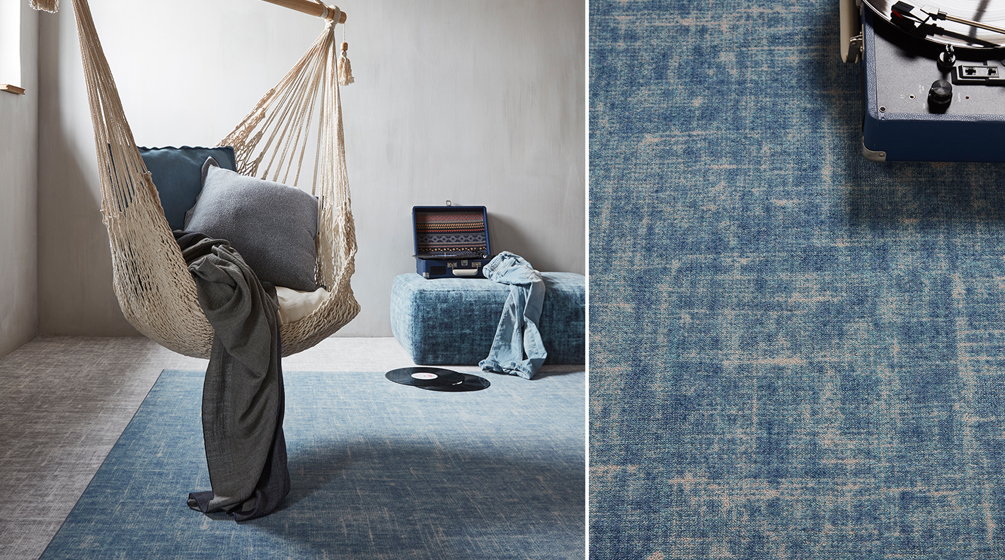 Een Denim Blue vloerkleed uit de Desso&Ex collectie kleur 8811-612