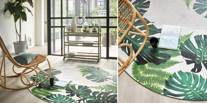 Finally vinyl_Botanical Leaves_vloerkleed als sfeermaker in huis.jpg