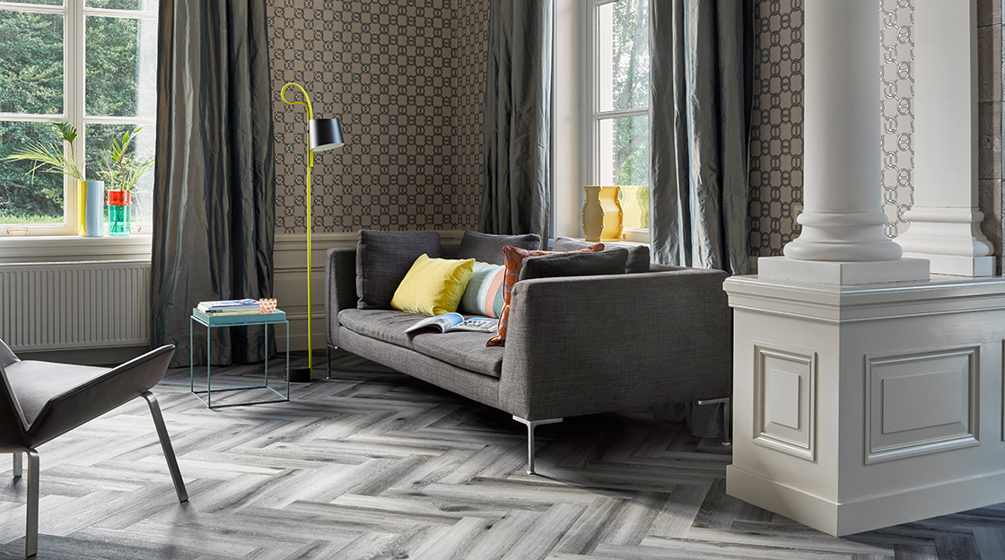 Tarkett I iD Supernature visgraat PVC vloer I Forest Oak Ashen