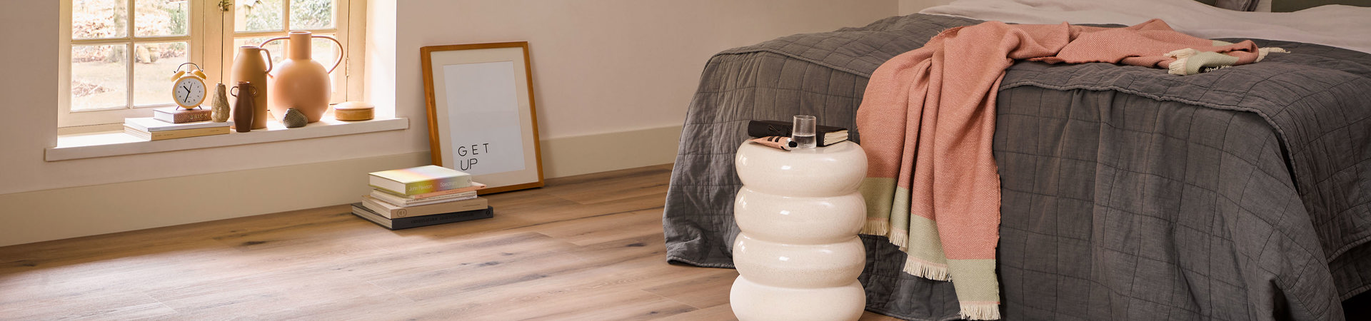 Tarkett Supernature PVC houtlook vloer in de slaapkamer